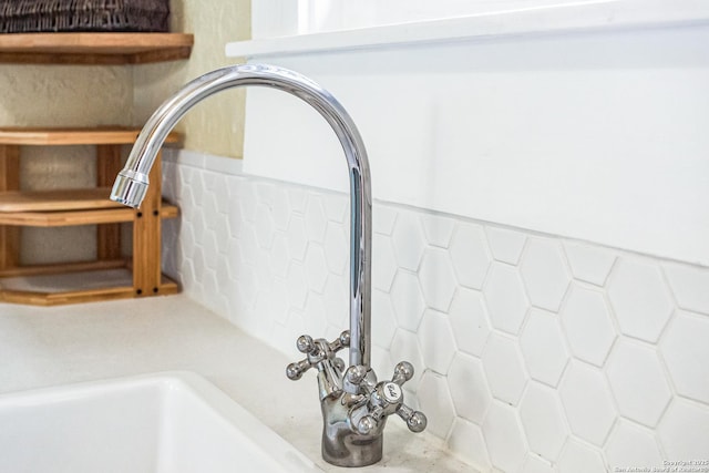 interior details featuring a sink