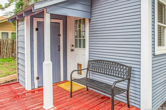 view of exterior entry