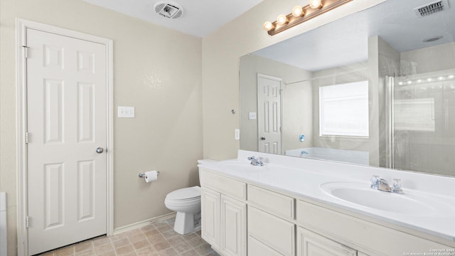 6430 Ithaca Fls, San Antonio, TX 78239 - full bath with baseboards, toilet, a sink, and visible vents