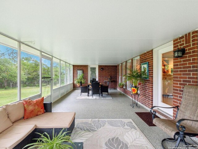 154 Elk Rdg, Canyon Lake, TX 78133 - sunroom / solarium with an outdoor hangout area