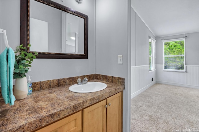 630 Nelson, Canyon Lake, TX 78133 - bathroom featuring wainscoting and vanity