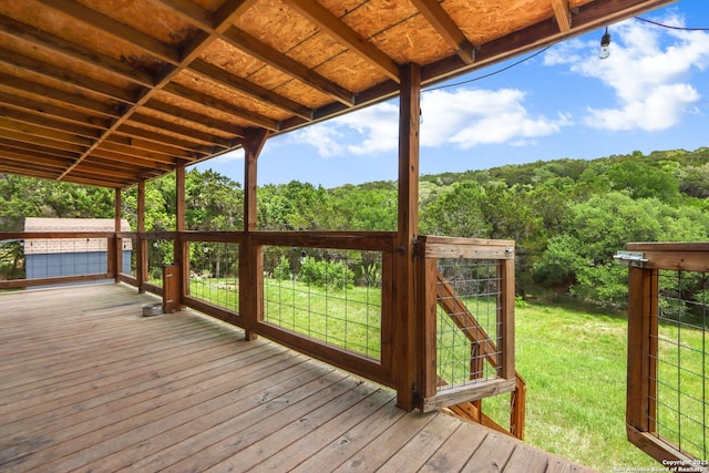 630 Nelson, Canyon Lake, TX 78133 - deck featuring a yard and a forest view