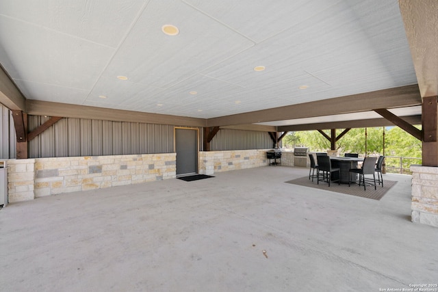 148 Lakecreek, New Braunfels, TX 78130 - view of patio / terrace featuring grilling area, outdoor dining area, and exterior kitchen