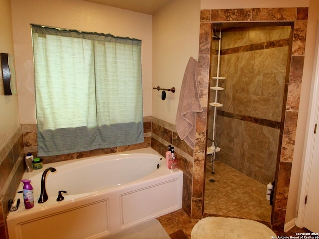 12365 Rudolph Rd, Atascosa, TX 78002 - full bathroom with walk in shower and a garden tub