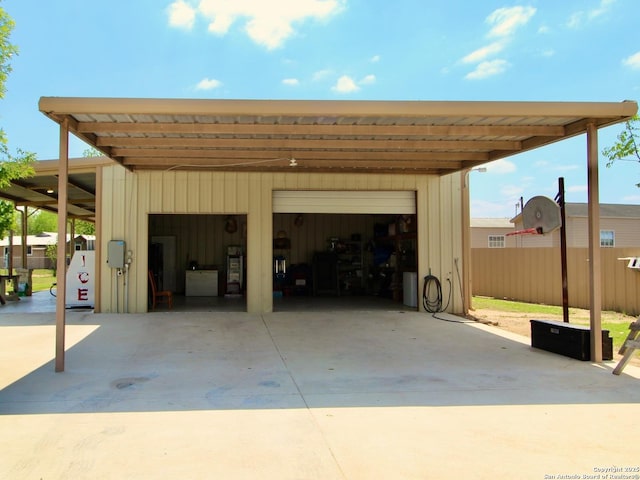 12365 Rudolph Rd, Atascosa, TX 78002 - garage featuring a detached garage and fence