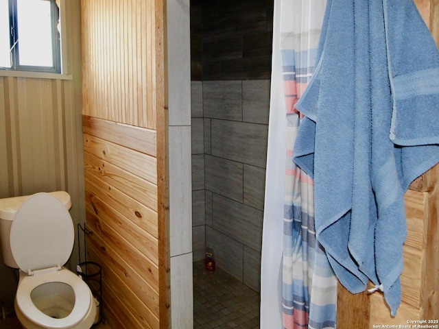 12365 Rudolph Rd, Atascosa, TX 78002 - bathroom featuring a tile shower and toilet