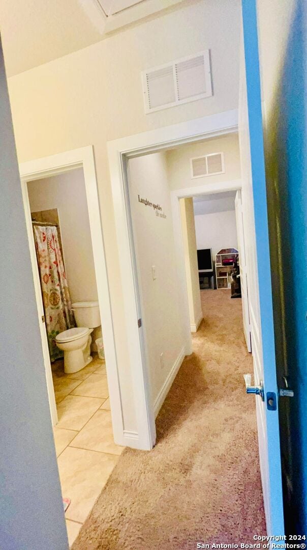 3727 Retreat Run, San Antonio, TX 78253 - hallway featuring visible vents and light tile patterned floors