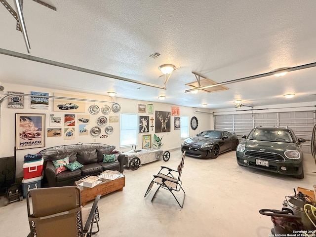garage with visible vents