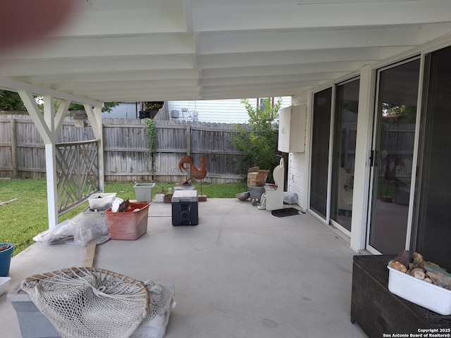 7722 Village Oaks Dr, Live Oak, TX 78233 - view of patio / terrace featuring fence