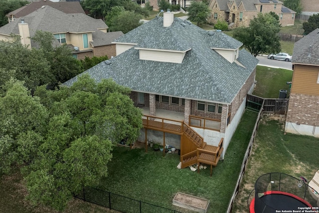 drone / aerial view with a residential view