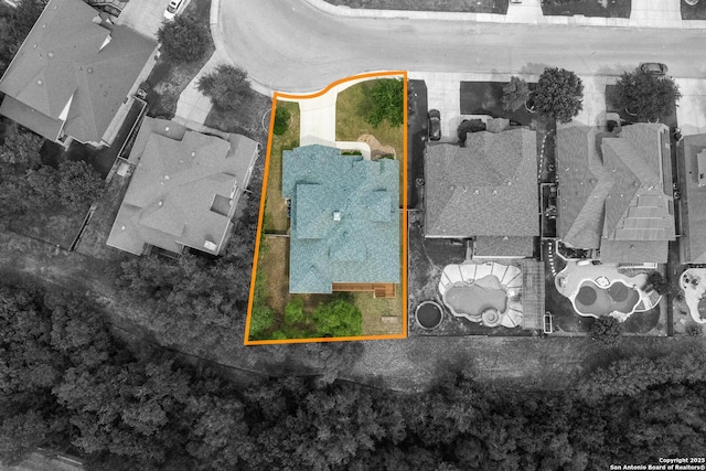 birds eye view of property