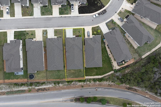 bird's eye view with a residential view