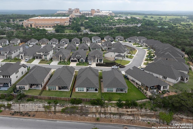 drone / aerial view featuring a residential view