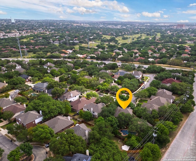 bird's eye view featuring a residential view