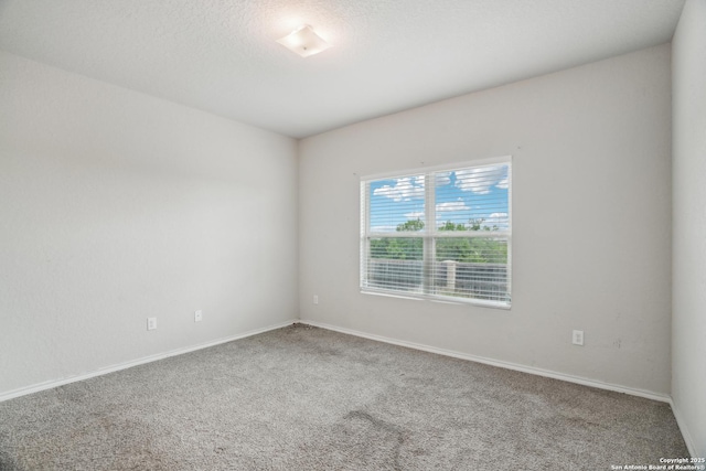spare room featuring baseboards and carpet floors