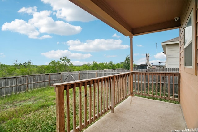 view of balcony
