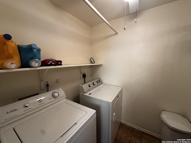 9528 Braun, San Antonio, TX 78254 - washroom with baseboards, washer and dryer, and laundry area