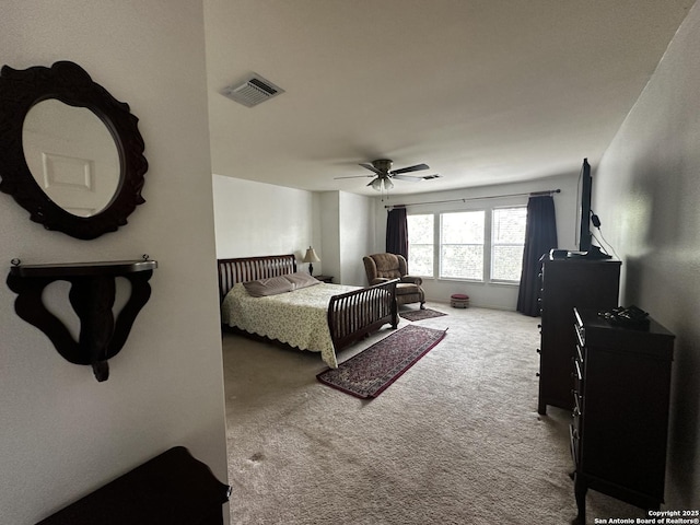 9528 Braun, San Antonio, TX 78254 - carpeted bedroom featuring visible vents and a ceiling fan
