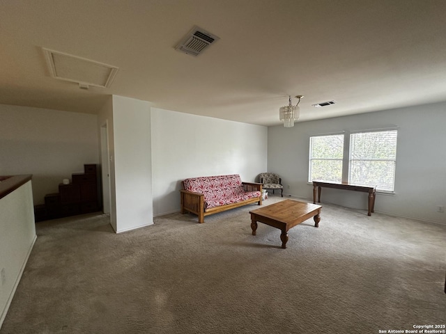 9528 Braun, San Antonio, TX 78254 - carpeted living room with visible vents and baseboards