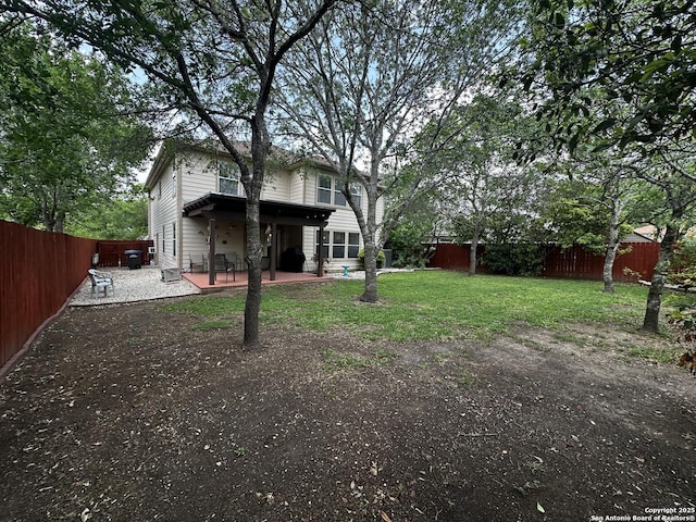 9528 Braun, San Antonio, TX 78254 - view of yard featuring a patio and a fenced backyard
