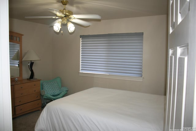 bedroom with a ceiling fan
