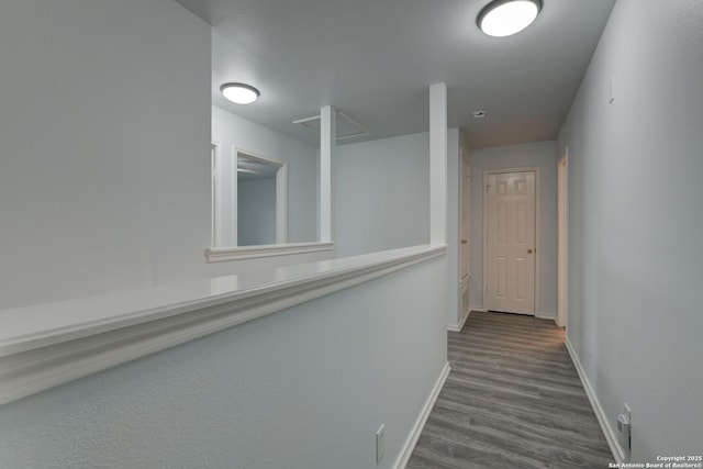 6015 Wexford Pl, San Antonio, TX 78240 - hall featuring dark wood-style floors and baseboards