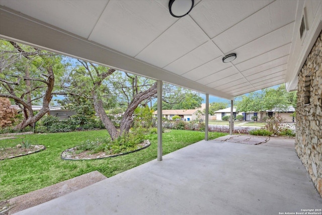 view of patio / terrace with a residential view