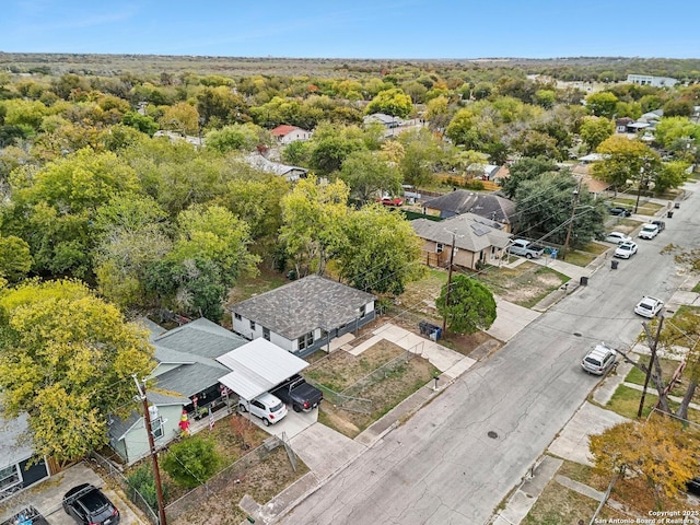 bird's eye view with a residential view