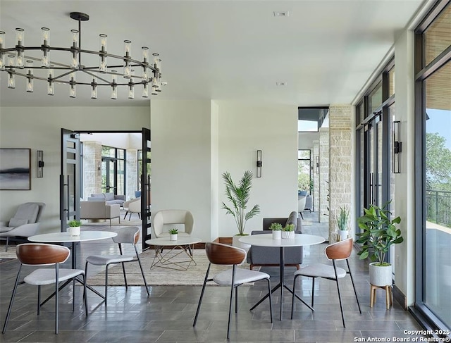 dining room with a wealth of natural light