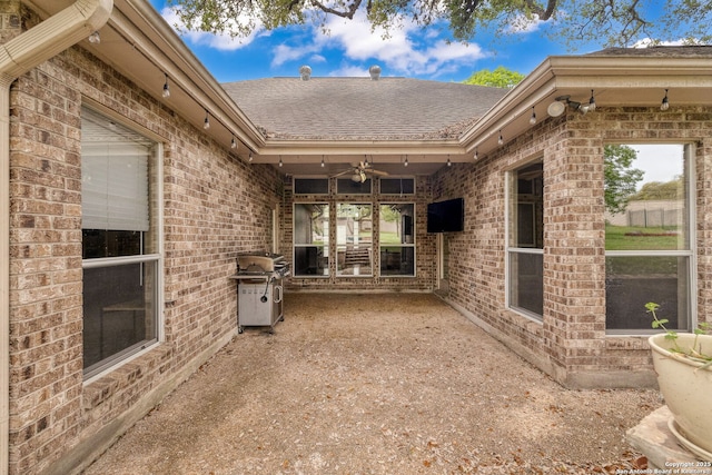 view of patio / terrace with a grill