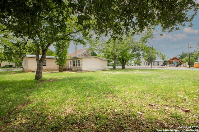 view of yard with a gazebo
