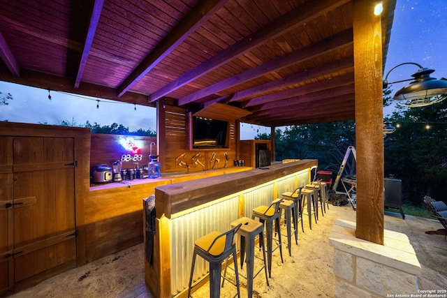 view of patio / terrace with outdoor dry bar