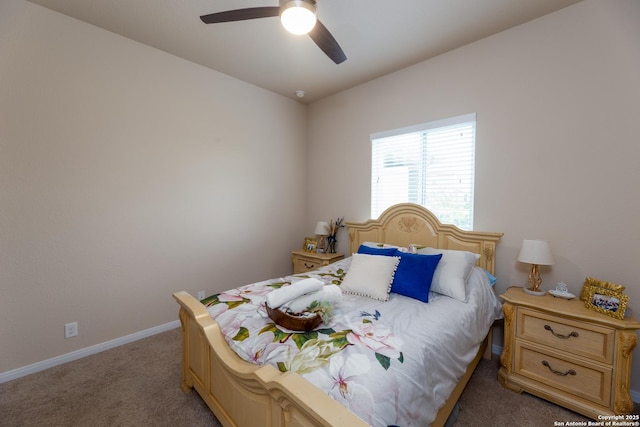 8701 Stackstone, Schertz, TX 78154 - bedroom with ceiling fan, light carpet, and baseboards