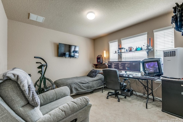 8355 Lazy Pebble, San Antonio, TX 78254 - carpeted office with visible vents and a textured ceiling