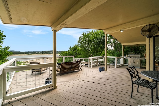 deck with grilling area