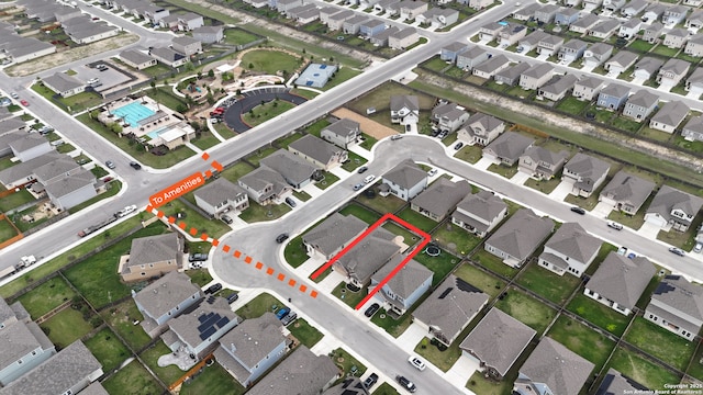 14416 Gecko, San Antonio, TX 78253 - aerial view of residential area featuring property boundaries highlighted