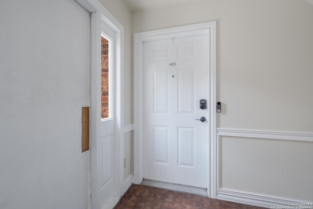 entryway with baseboards