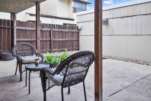 view of patio / terrace with fence