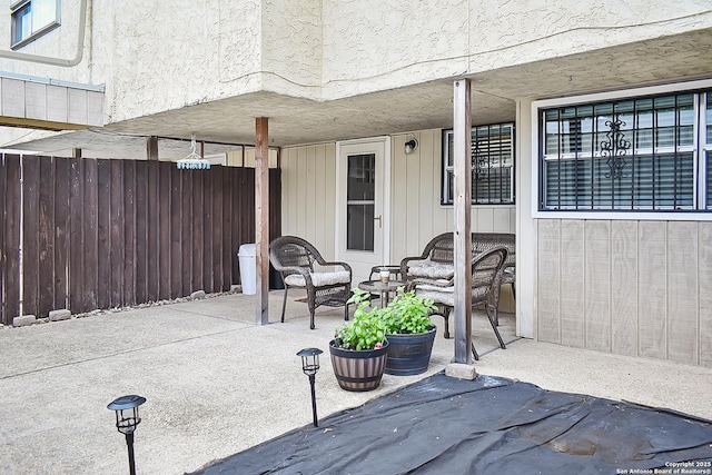 view of patio / terrace featuring an outdoor hangout area