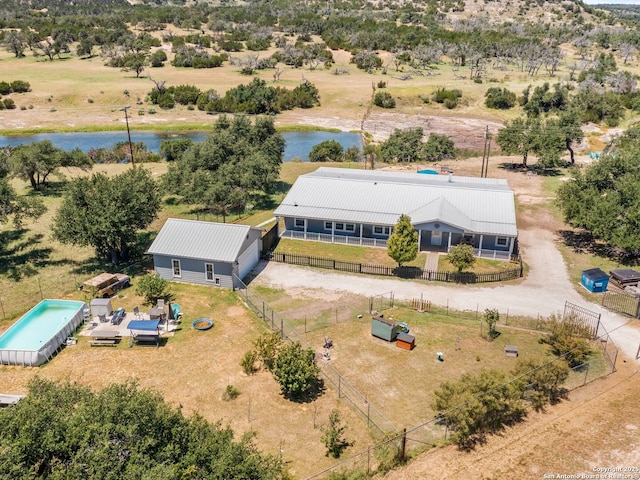 11890 Ranch Road 965, Fredericksburg, TX 78624 - bird's eye view with a water view
