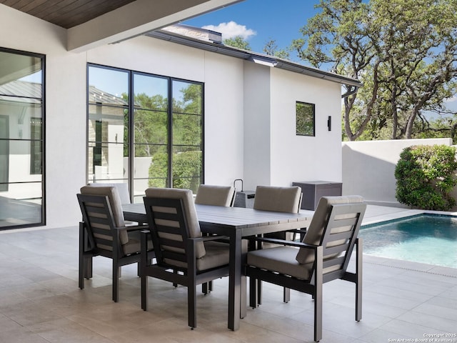exterior space with tile patterned flooring