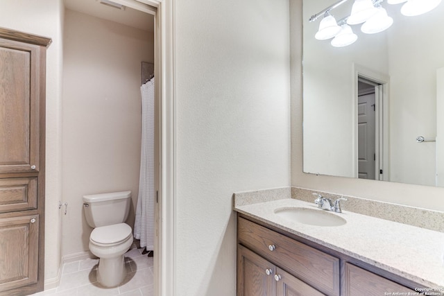 831 Fawnway, San Antonio, TX 78260 - full bathroom featuring toilet, tile patterned flooring, and vanity