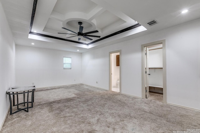 507 Lovera, San Antonio, TX 78212 - unfurnished bedroom with visible vents, ensuite bath, carpet, and recessed lighting