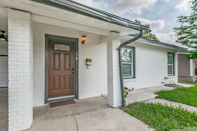 507 Lovera, San Antonio, TX 78212 - doorway to property featuring brick siding