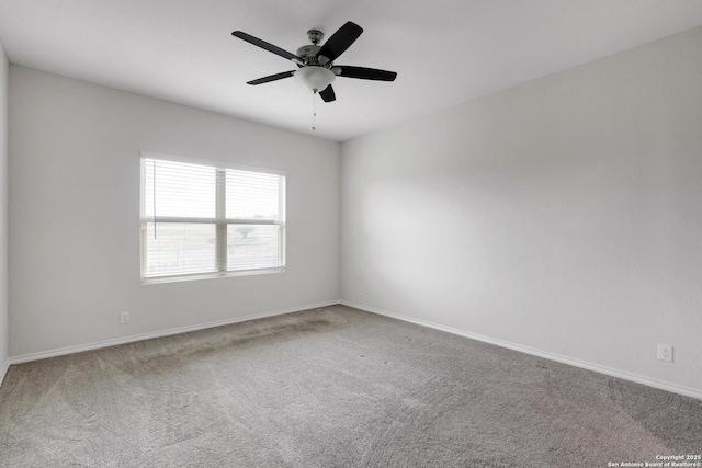 9416 Tennant Ln, Converse, TX 78109 - empty room with ceiling fan, carpet, and baseboards