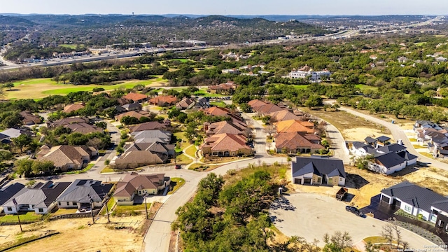 drone / aerial view with a residential view