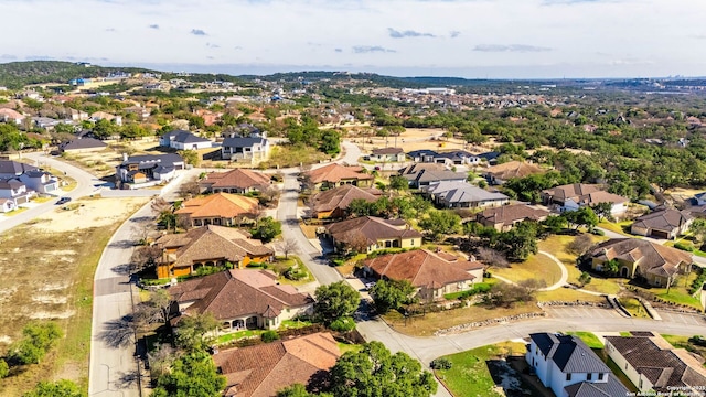 aerial view with a residential view