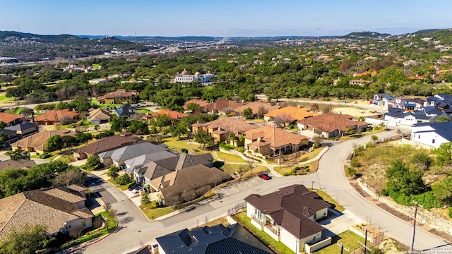 aerial view with a residential view