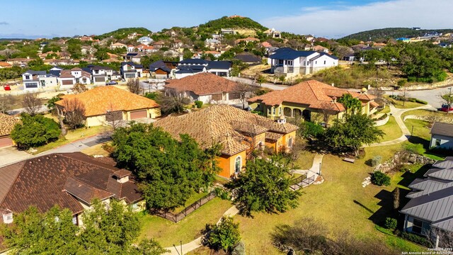 drone / aerial view with a residential view