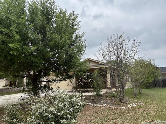 exterior space with fence